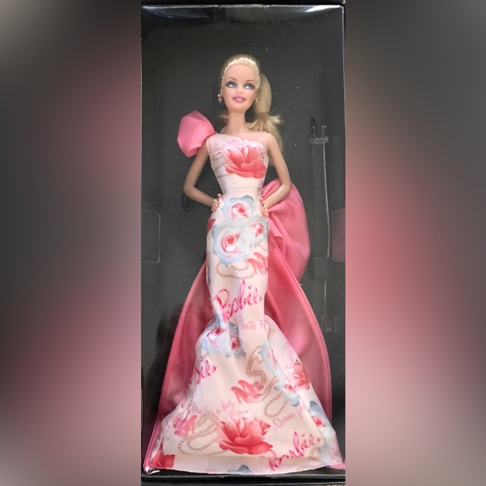 Mattel Avon Rose Spendor Caucasian Barbie Doll 2010 Pink Label